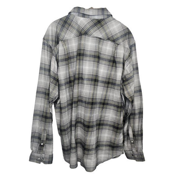 Carhartt Cotton Pearl Snap Green Plaid Flannel Men's Relaxed Fit Shirt Size 2XL - Picture 2 of 7